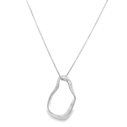 Abstract Oval Pendant Necklace (F253A)